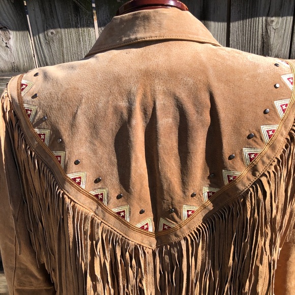 Roaman’s Suede Fringe Jacket Embroidered Size 16W - Picture 7 of 9
